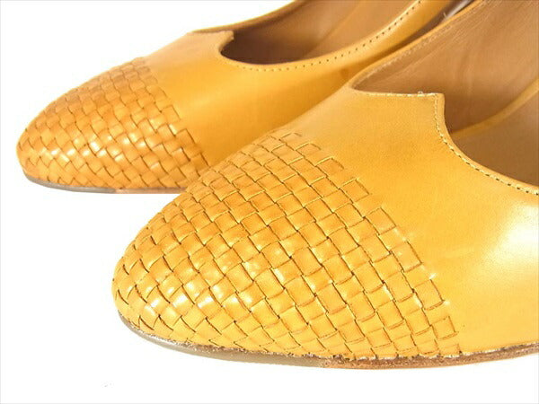 カチム DURHAM ヒール 編み込み レディース パンプス ライトブラウン系 36【美品】【中古】