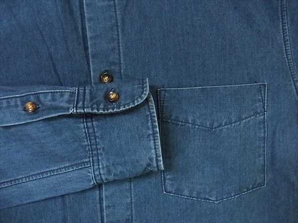 A.P.C. アーペーセー コットン インディゴ 長袖 シャツ デニム デニムシャツ インディゴブルー系 インディゴブルー系 XS【中古】