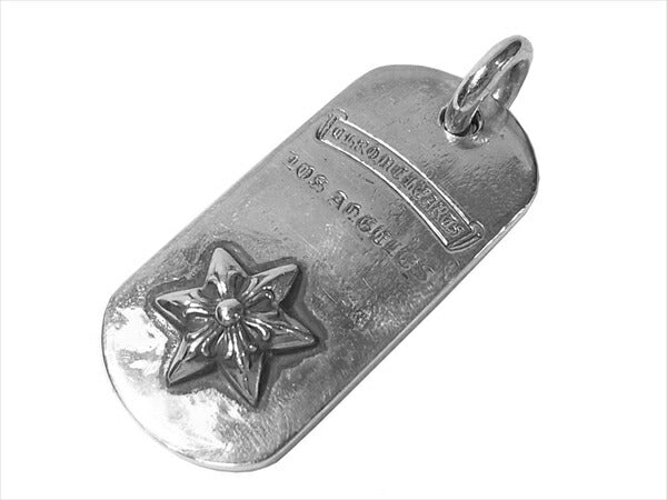CHROME HEARTS クロムハーツ（原本無） RAISED STAR DOGTAG レイズド スター ドッグ タグ チャーム ネックレス シルバー【中古】