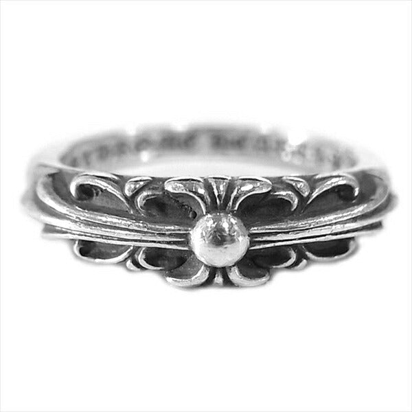 CHROME HEARTS クロムハーツ（原本有） 国内正規店原本付属 BABY CLSC ベイビー フローラル クロス リング  シルバー 18号程度【中古】