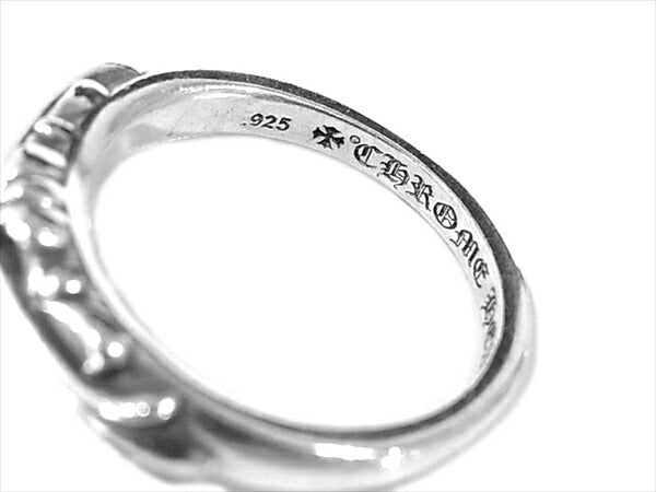 CHROME HEARTS クロムハーツ（原本有） 国内正規店原本付属 BABY CLSC ベイビー フローラル クロス リング  シルバー 18号程度【中古】
