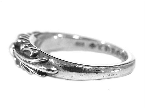 CHROME HEARTS クロムハーツ（原本有） 国内正規店原本付属 BABY CLSC ベイビー フローラル クロス リング  シルバー 18号程度【中古】