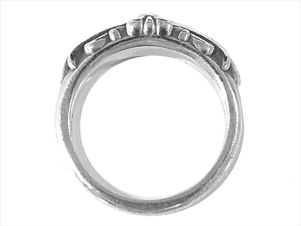 CHROME HEARTS クロムハーツ（原本有） 国内正規店原本付属 BABY CLSC ベイビー フローラル クロス リング  シルバー 18号程度【中古】