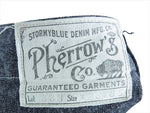 Pherrow's フェローズ STORMY BLUE ブラック シャンブレー ワーク パンツ ブラック系 W28 L36【中古】