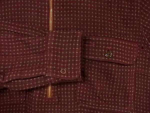 Pherrow's フェローズ ハーフジップ プルオーバーシャツ コットン 長袖シャツ 赤茶系 S【中古】