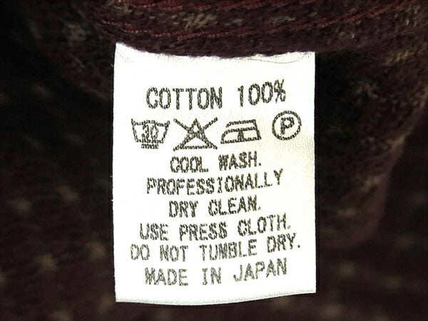 Pherrow's フェローズ ハーフジップ プルオーバーシャツ コットン 長袖シャツ 赤茶系 S【中古】