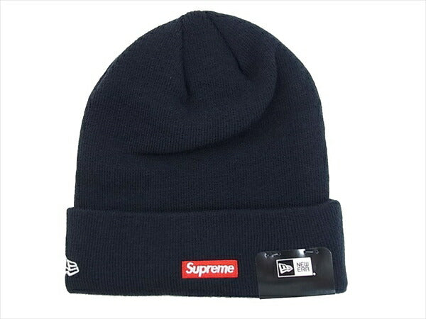 Supreme シュプリーム ×New Era ニューエラ 18FW Script Beanie 帽子 ネイビー系【新古品】【未使用】【中古】