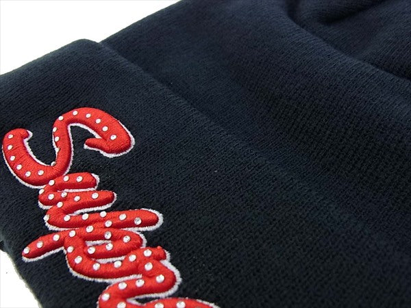 Supreme シュプリーム ×New Era ニューエラ 18FW Script Beanie 帽子 ネイビー系【新古品】【未使用】【中古】