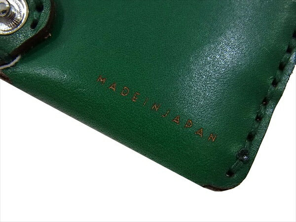 ojaga design オジャガデザイン 二つ折りレザーウォレット ネイビー×レッド×ホワイト×グリーン ウォレット マルチカラー系  マルチカラー系【極上美品】【中古】