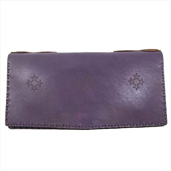ojaga design オジャガデザイン レザートラッカーロングウォレット 長財布 パープル 財布 パープル系 表記無し【極上美品】【中古】