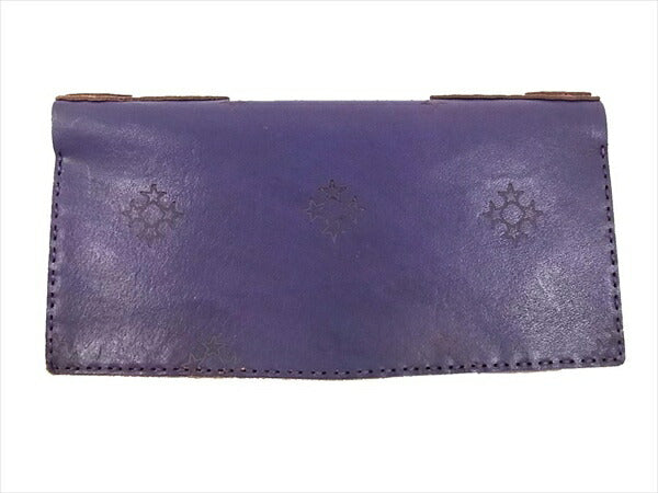 ojaga design オジャガデザイン レザートラッカーロングウォレット 長財布 パープル 財布 パープル系 表記無し【極上美品】【中古】