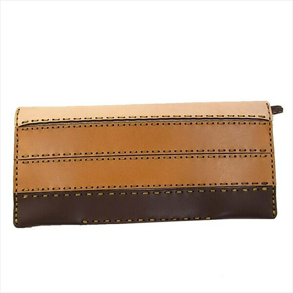 ojaga design オジャガデザイン レザートラッカーロングウォレット 長財布 レインボー 財布 ブラウン系 表記無し【極上美品】【中古】