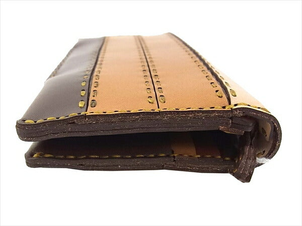 ojaga design オジャガデザイン レザートラッカーロングウォレット 長財布 レインボー 財布 ブラウン系 表記無し【極上美品】【中古】