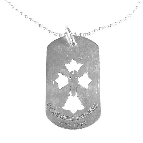 CHROME HEARTS クロムハーツ（原本無） CROSS/DAGG ドッグタグ ラージ ネックレス シルバー【中古】