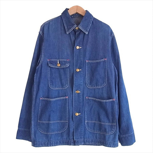 60s ヴィンテージ 良品 ダイヤボタン デニム カバーオール ジャケット インディゴブルー系  インディゴブルー系【中古】
