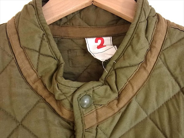 フランス軍 ヴィンテージ キルティング メンズ ジャケット カーキ(オリーブグリーン)系  カーキ(オリーブグリーン)系【中古】