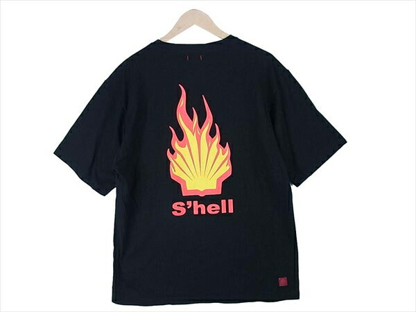 クロットアパレル S'HELL プリント Tシャツ ブラック系 ブラック系 XL【中古】