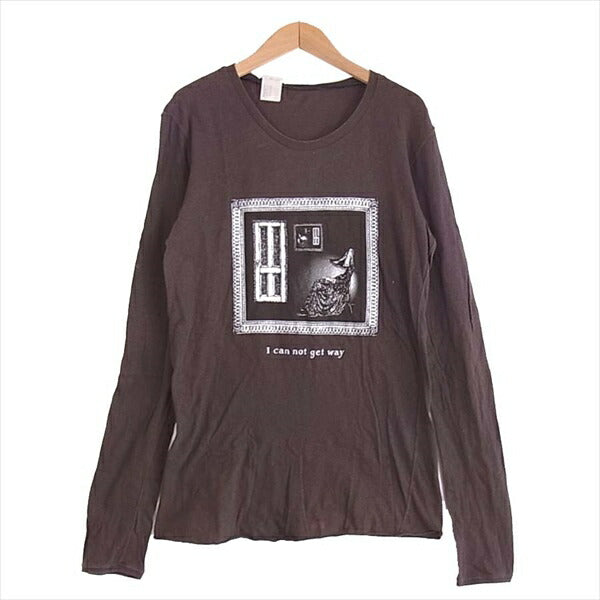 N.HOOLYWOOD エヌハリウッド 650E pieces プリント カットソー メンズ Tシャツ ダークブラウン系 ダークブラウン系 S【中古】