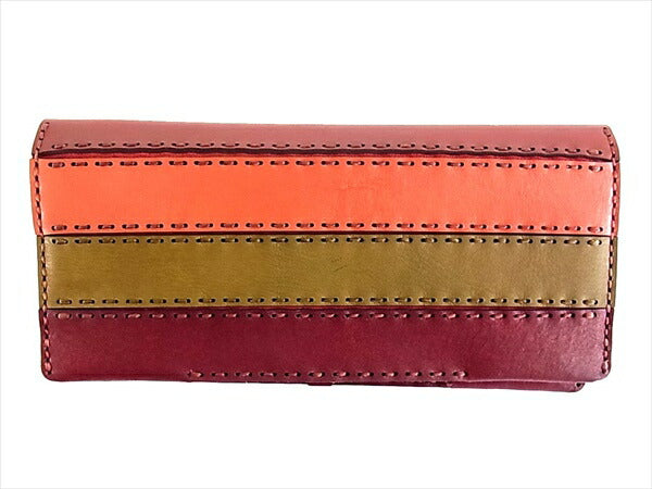 ojaga design オジャガデザイン レザー ロング ウォレット 長財布 レディース 財布 マルチカラー系 マルチカラー系【極上美品】【中古】