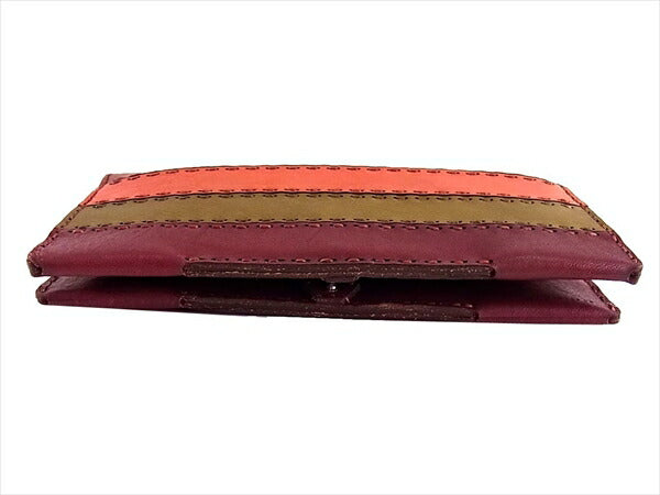 ojaga design オジャガデザイン レザー ロング ウォレット 長財布 レディース 財布 マルチカラー系 マルチカラー系【極上美品】【中古】