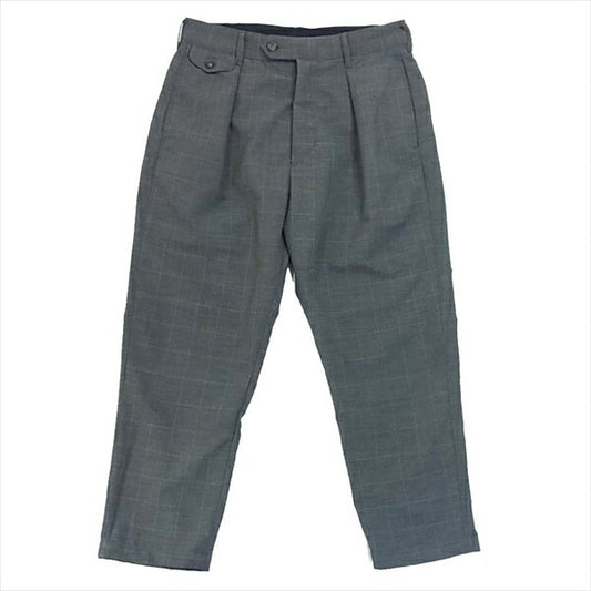 エーアイイー チェック アメリカ製 ポリエステル ボタン USA製 パンツ チャコール系 30【中古】