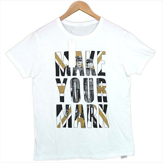 CICATA シカタ MAKE YOUR MARK プリント 半袖Tシャツ コットン Tシャツ ホワイト系 ホワイト系 2【新古品】【未使用】【中古】