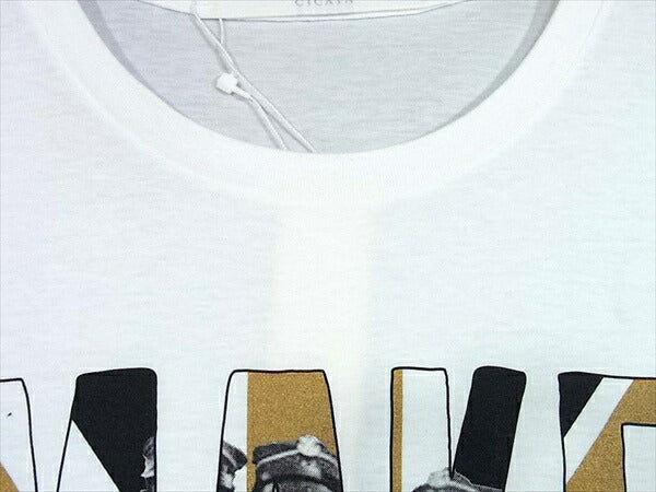 CICATA シカタ MAKE YOUR MARK プリント 半袖Tシャツ コットン Tシャツ ホワイト系 ホワイト系 2【新古品】【未使用】【中古】