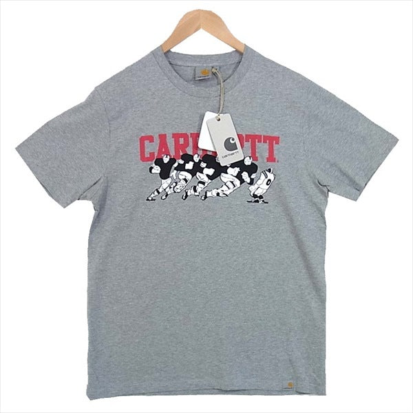 Carhartt カーハート Quarterback T Shirts プリント 半袖Tシャツ Tシャツ グレー系 グレー系 M【新古品】【未使用】【中古】
