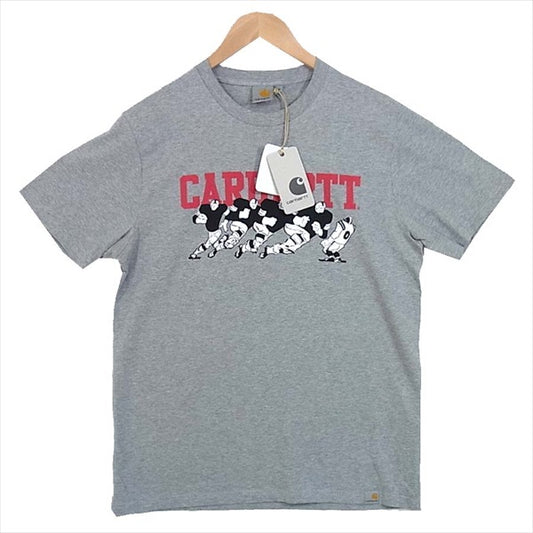 Carhartt カーハート Quarterback T Shirts プリント 半袖Tシャツ Tシャツ グレー系 グレー系 M【新古品】【未使用】【中古】