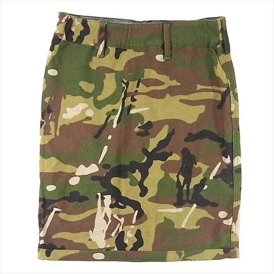 HYSTERIC GLAMOUR ヒステリックグラマー 0151CK03 カモ タイト レディース スカート カーキ(オリーブグリーン)系 カーキ(オリーブグリーン)系 FREE【中古】