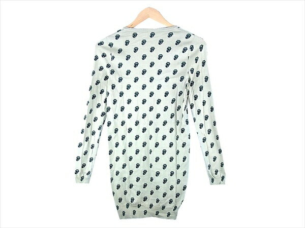 HYSTERIC GLAMOUR ヒステリックグラマー ローリングストーンズ リップandタン柄 ロングTシャツ 長袖 レディース ニット ベージュ系 ベージュ系 FREE【中古】