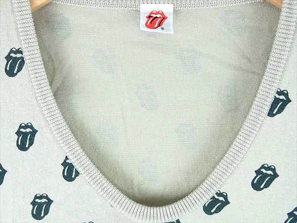 HYSTERIC GLAMOUR ヒステリックグラマー ローリングストーンズ リップandタン柄 ロングTシャツ 長袖 レディース ニット ベージュ系 ベージュ系 FREE【中古】