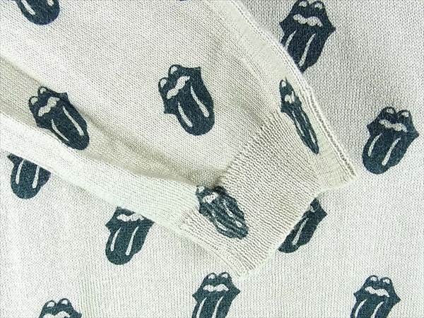 HYSTERIC GLAMOUR ヒステリックグラマー ローリングストーンズ リップandタン柄 ロングTシャツ 長袖 レディース ニット ベージュ系 ベージュ系 FREE【中古】