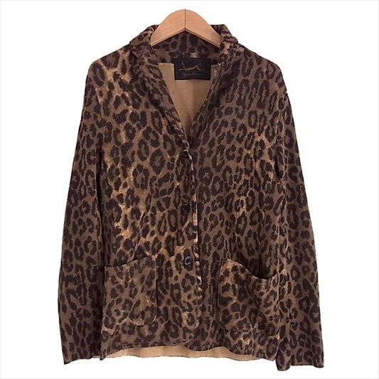HYSTERIC GLAMOUR ヒステリックグラマー レオパード柄テーラード レディース ジャケット ブラウン系 ブラウン系 F【中古】