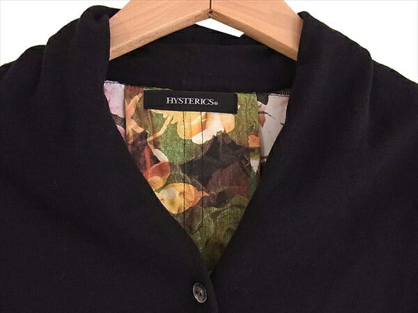 HYSTERIC GLAMOUR ヒステリックグラマー 切替 花柄 コットン レディース カーディガン 黒系 黒系 F【中古】