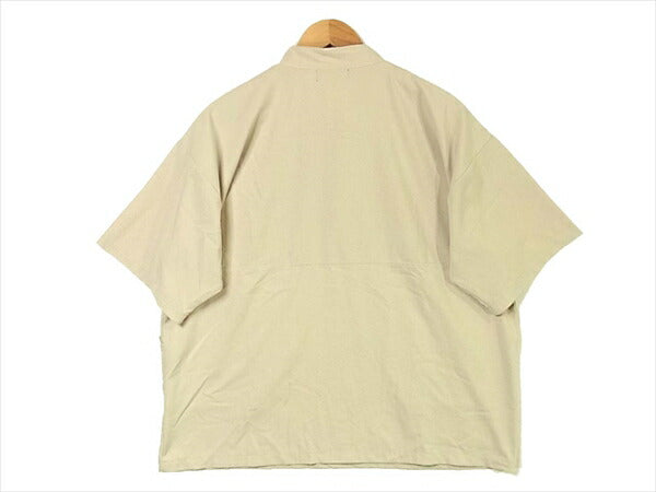 HARE ハレ HA020553SZ スタンドカラー ハーフジップ プルオーバー 半袖 シャツ 半袖シャツ ベージュ系 ベージュ系 S【中古】