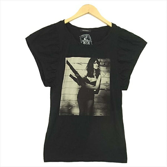 HYSTERIC GLAMOUR ヒステリックグラマー dark carnival 半袖 レディース Tシャツ ブラック系 ブラック系 FREE【中古】