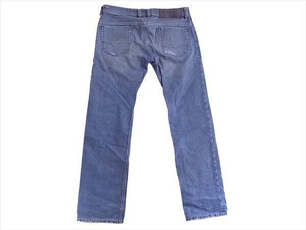 DIESEL ディーゼル ダメージ ストレート ボタンフライ デニム パンツ インディゴブルー系 インディゴブルー系 31【中古】