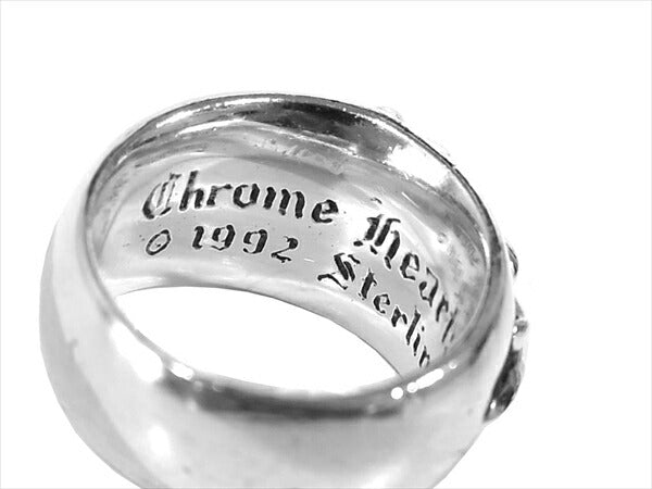 CHROME HEARTS クロムハーツ（原本有） 国内正規店原本付属 FLORAL CROSS 925 フローラル クロス リング シルバー 15～16号程度【中古】