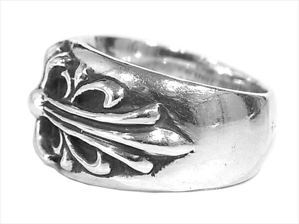 CHROME HEARTS クロムハーツ（原本有） 国内正規店原本付属 FLORAL CROSS 925 フローラル クロス リング シルバー 15～16号程度【中古】
