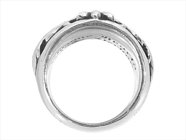 CHROME HEARTS クロムハーツ（原本有） 国内正規店原本付属 FLORAL CROSS 925 フローラル クロス リング シルバー 15～16号程度【中古】