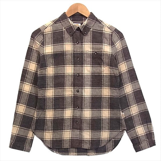 チェック レディース 長袖シャツ ベージュ系 ベージュ系 USUAL【新古品】【未使用】【中古】
