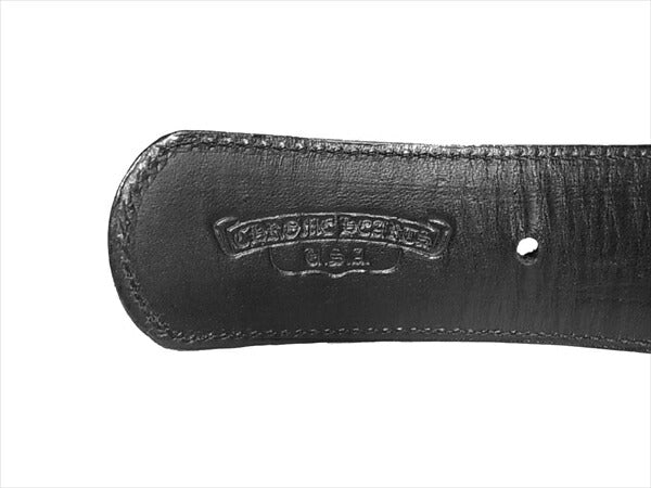 CHROME HEARTS クロムハーツ（原本無） CHプラス クロス ピラミッド スタッズ ベルト 黒系【美品】【中古】