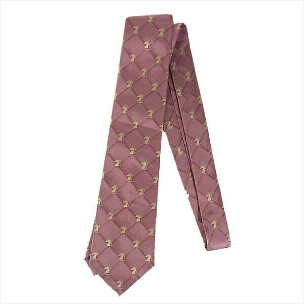 ドレスヒッピー TIE KNIGHT ナイト タイ シルク チェス ネクタイ パープル系 パープル系【美品】【中古】