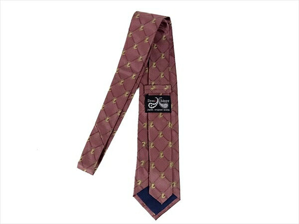 ドレスヒッピー TIE KNIGHT ナイト タイ シルク チェス ネクタイ パープル系 パープル系【美品】【中古】