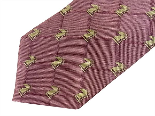 ドレスヒッピー TIE KNIGHT ナイト タイ シルク チェス ネクタイ パープル系 パープル系【美品】【中古】