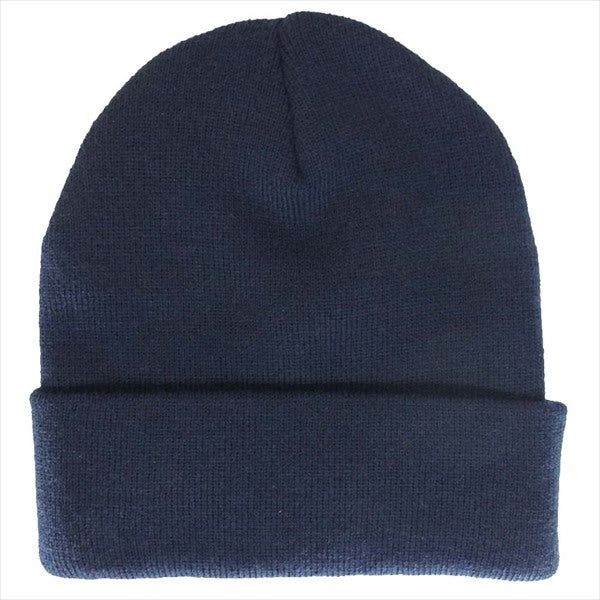 Supreme シュプリーム 19AW Raised Patent Logo Beanie ビーニー ブランドロゴ ニットキャップ ネイビー系【美品】【中古】