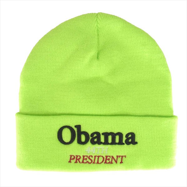 Supreme シュプリーム 18AW Obama 44TH PRESIDENT Beanie ビーニー ニット ニットキャップ  ライトグリーン系【美品】【中古】