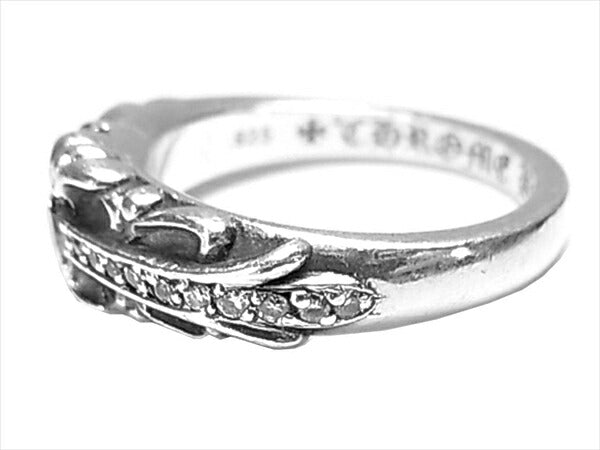 CHROME HEARTS クロムハーツ（原本無） BABY CLSC ベイビー クラシック フローラル クロス ダイヤ リング シルバー【中古】