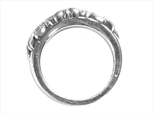 CHROME HEARTS クロムハーツ（原本無） BABY CLSC ベイビー クラシック フローラル クロス ダイヤ リング シルバー【中古】